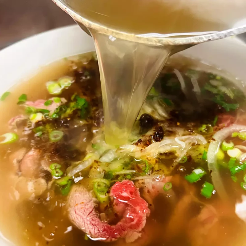 Beef Satay Noodle Soup (Pho) at Saigon Sun Vietnamese restaurant in Okotoks, AB